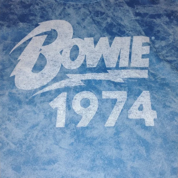 David Bowie 1974 Plus 1X Terra & Sky Blue Bowie Graphic Oversized Sweatshirt - Picture 4 of 8